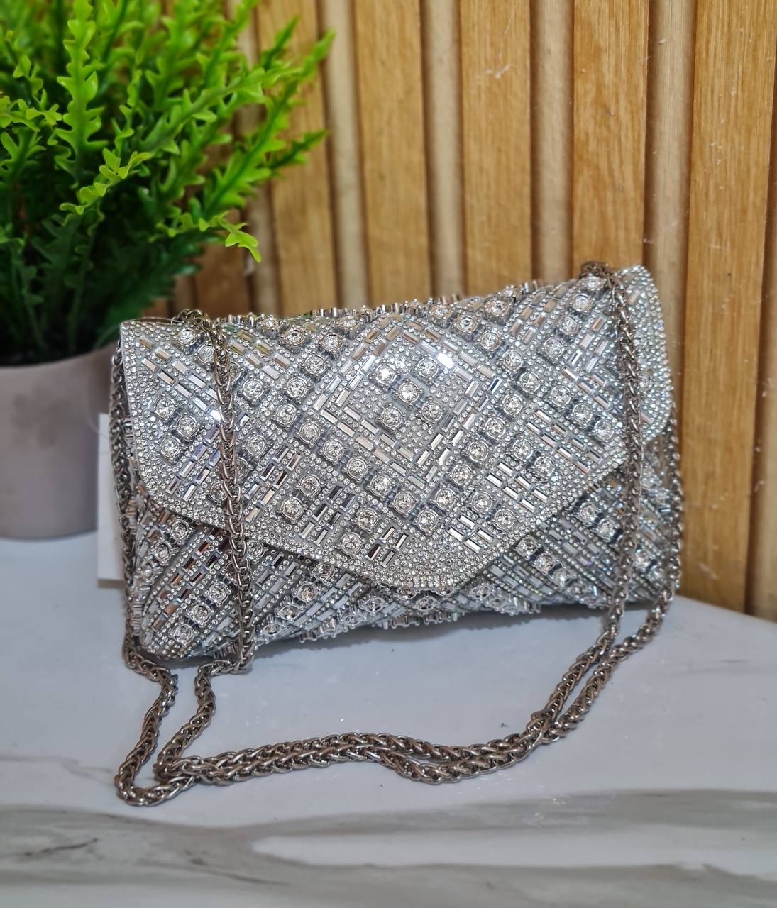party purse lc - zs1102 - silver