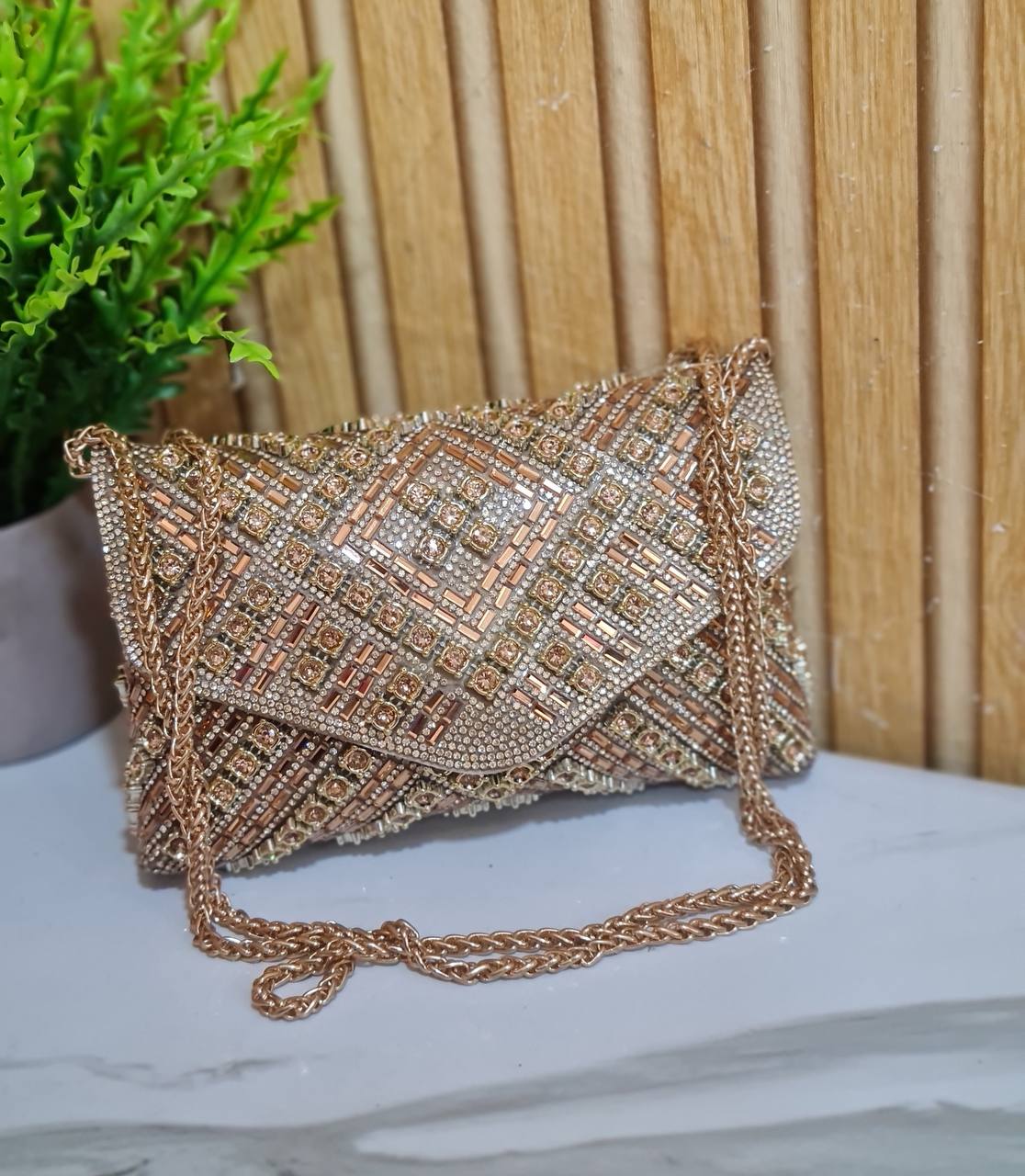 party purse lc - zs1102 - gold