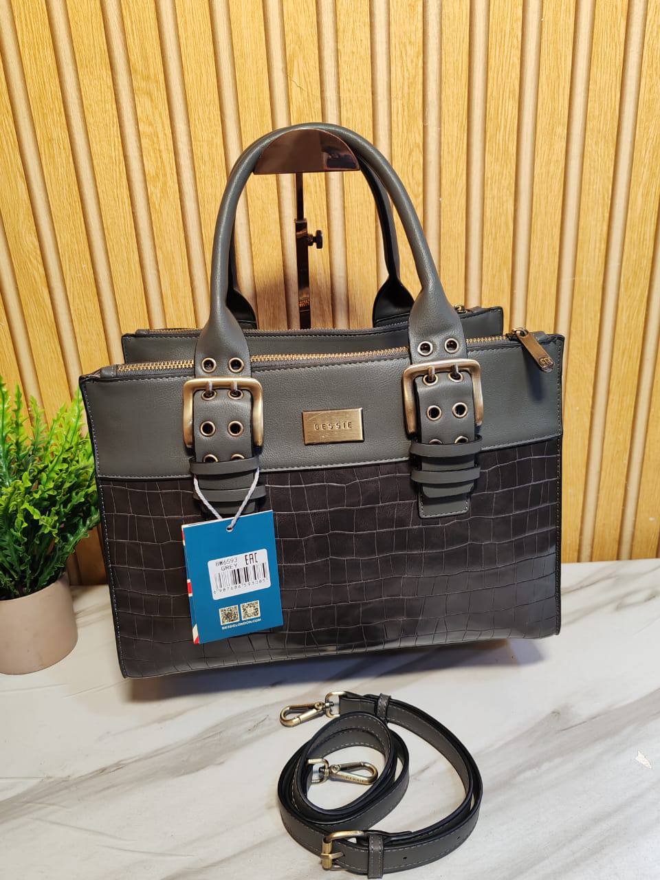 bessie handbag bw6593 - grey