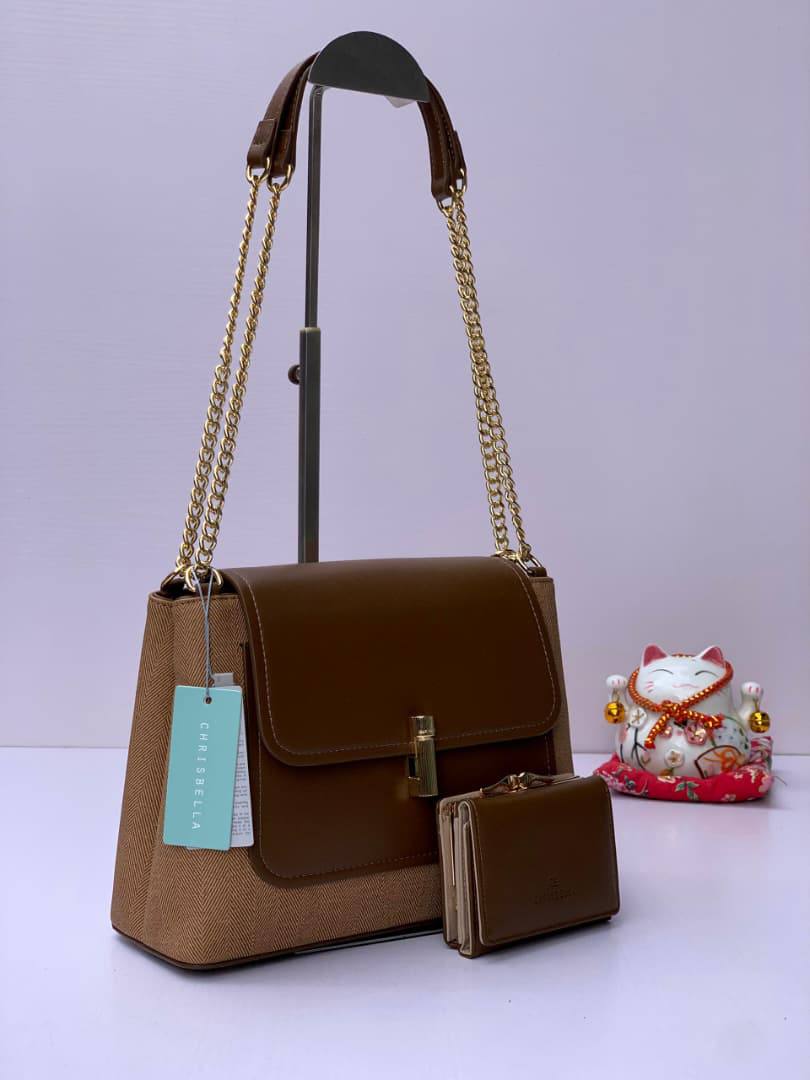 chrisbella handbag aa012503216 - brown