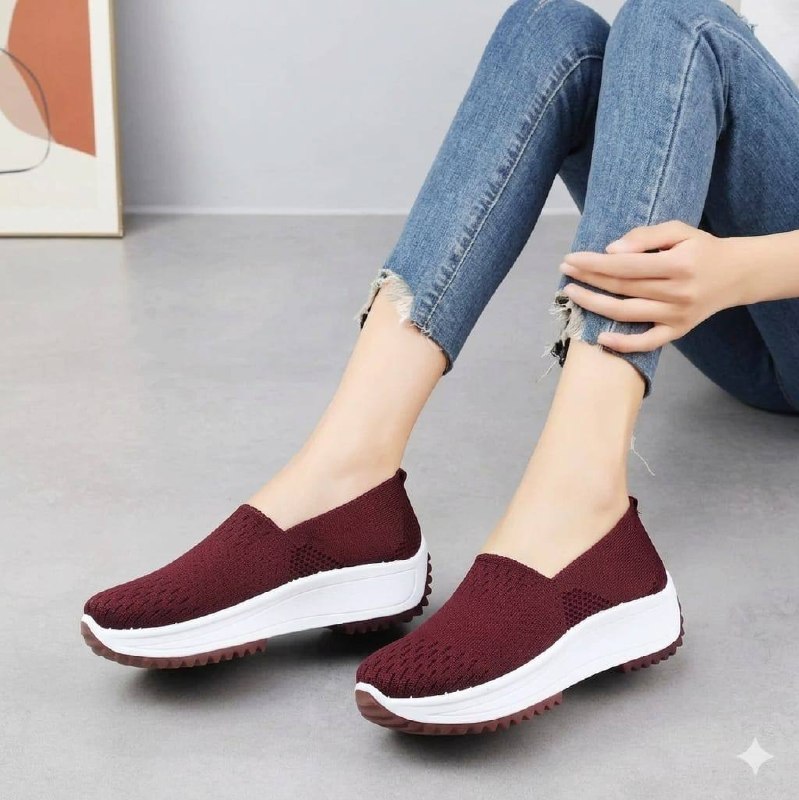 new platform sneakers - wine
