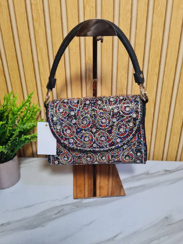 embroidered party purse  htf450 - multicolor