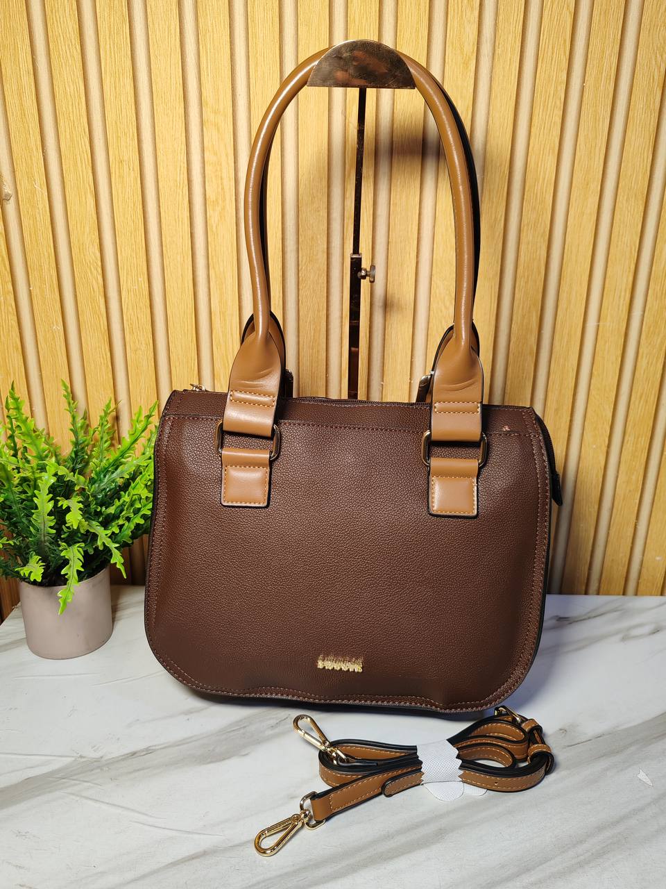 bessie shoulder handbag bw - coffee