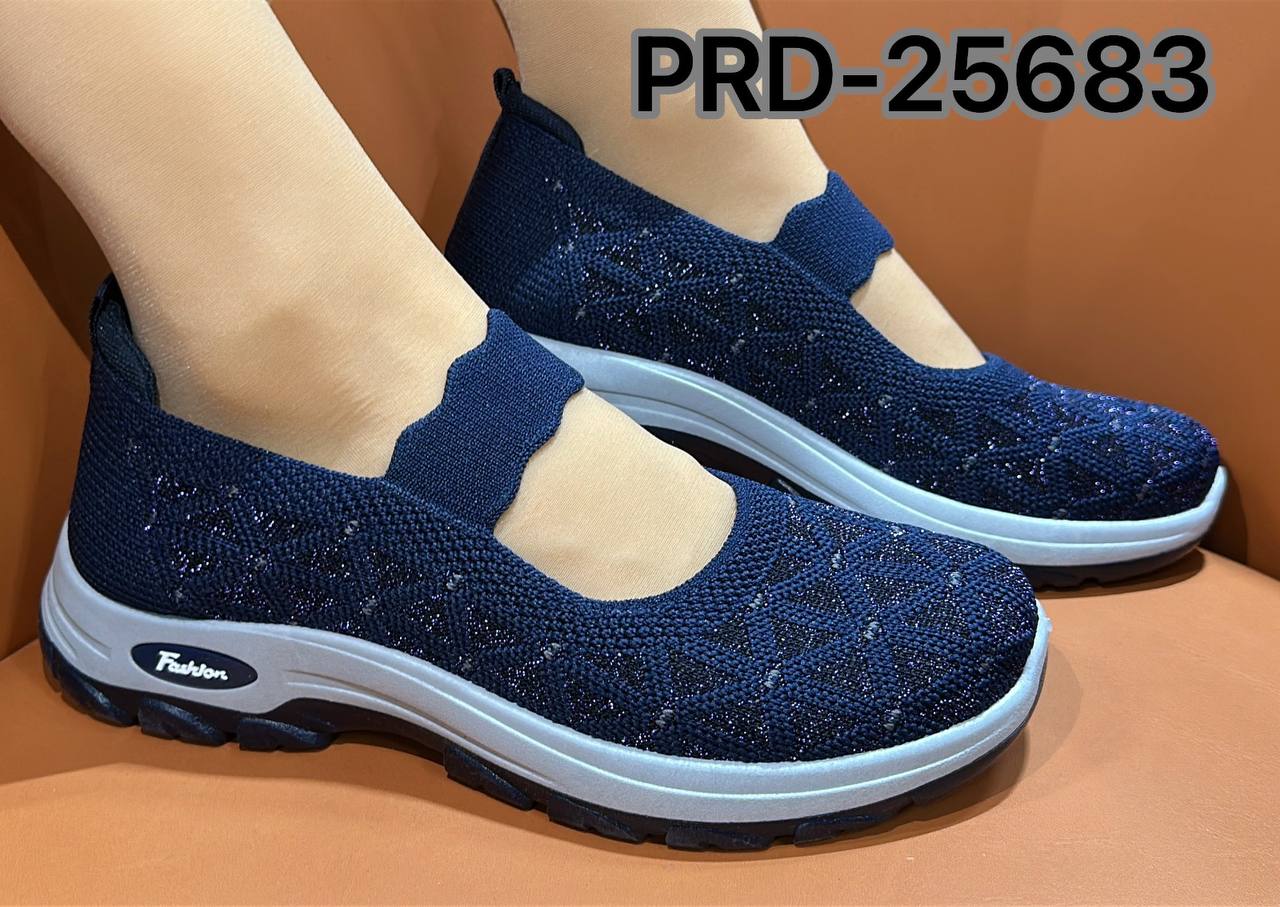 new sport fabric sneakers with band - blue