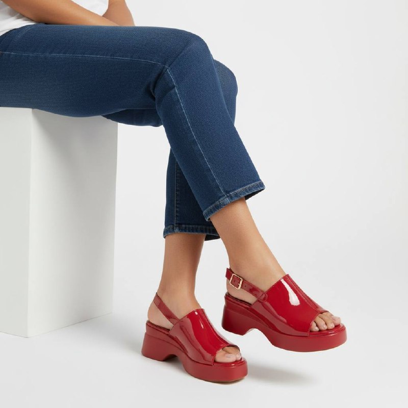 quabelle wedge sandal - red