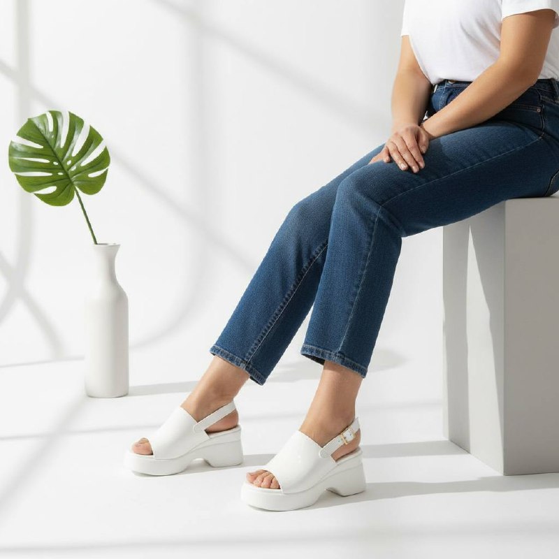 quabelle wedge sandal - white
