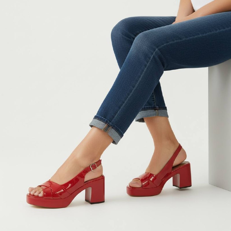 cherish brilliance platform sandal - red