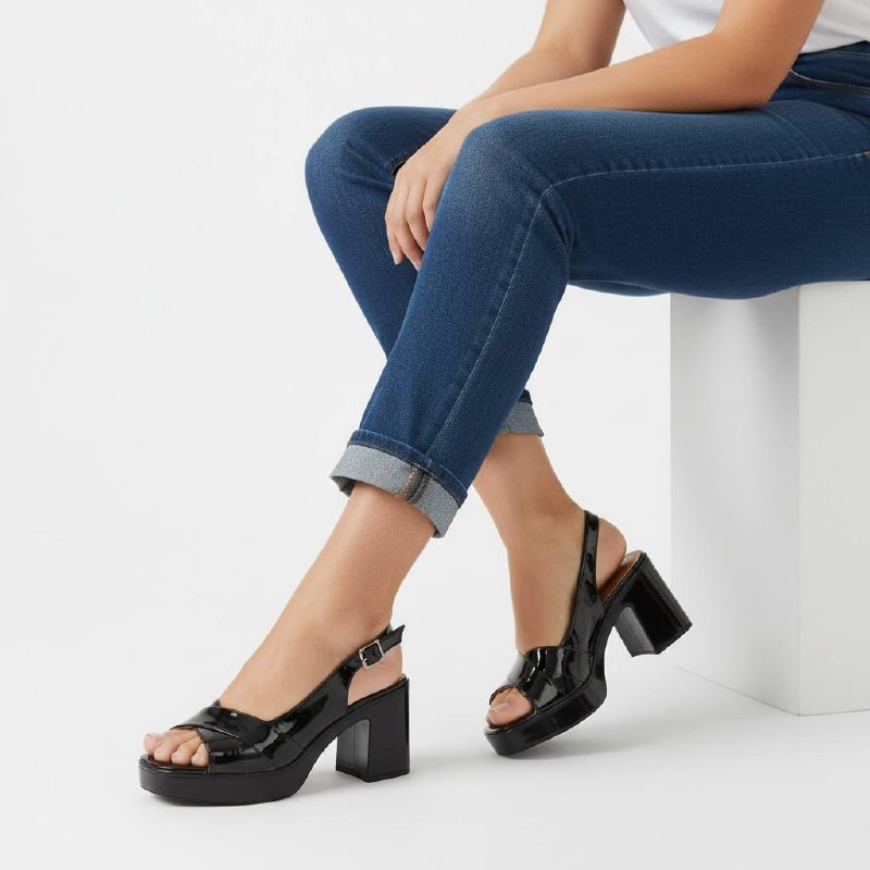 cherish brilliance platform sandal - black