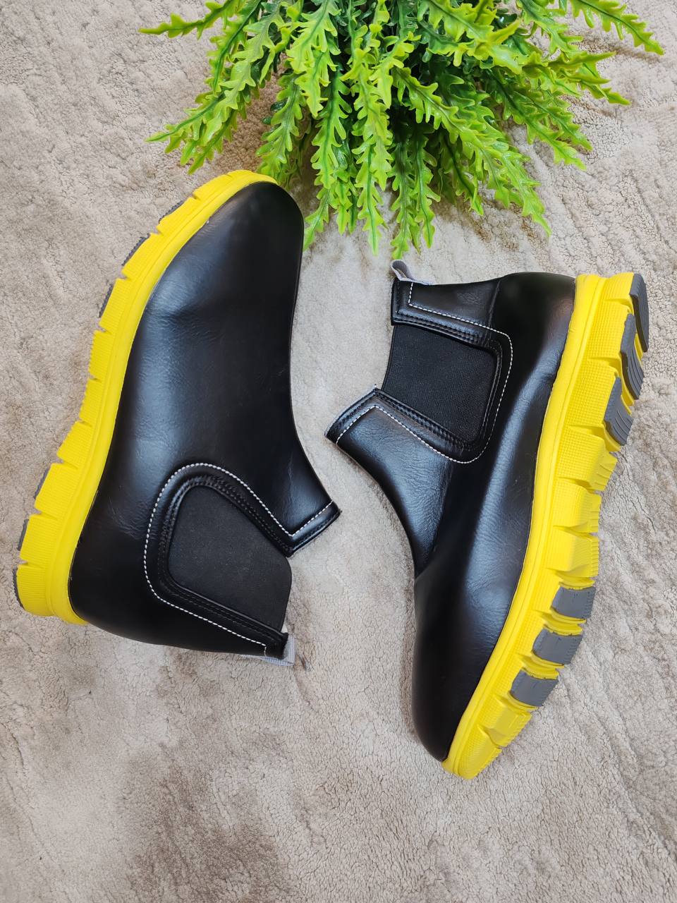 michel klein boot - black/yellow