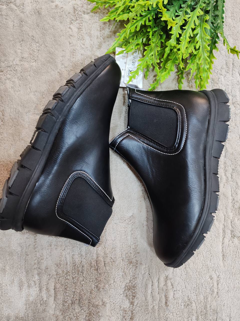 michel klein boot - plain black