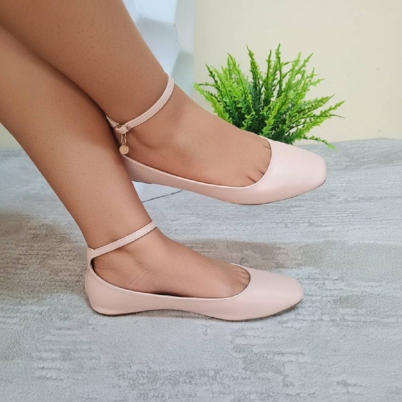 loeloe maryjane flat shoe - nude