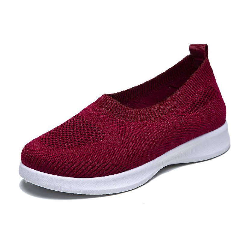 fabric sneakers with white sole - wine