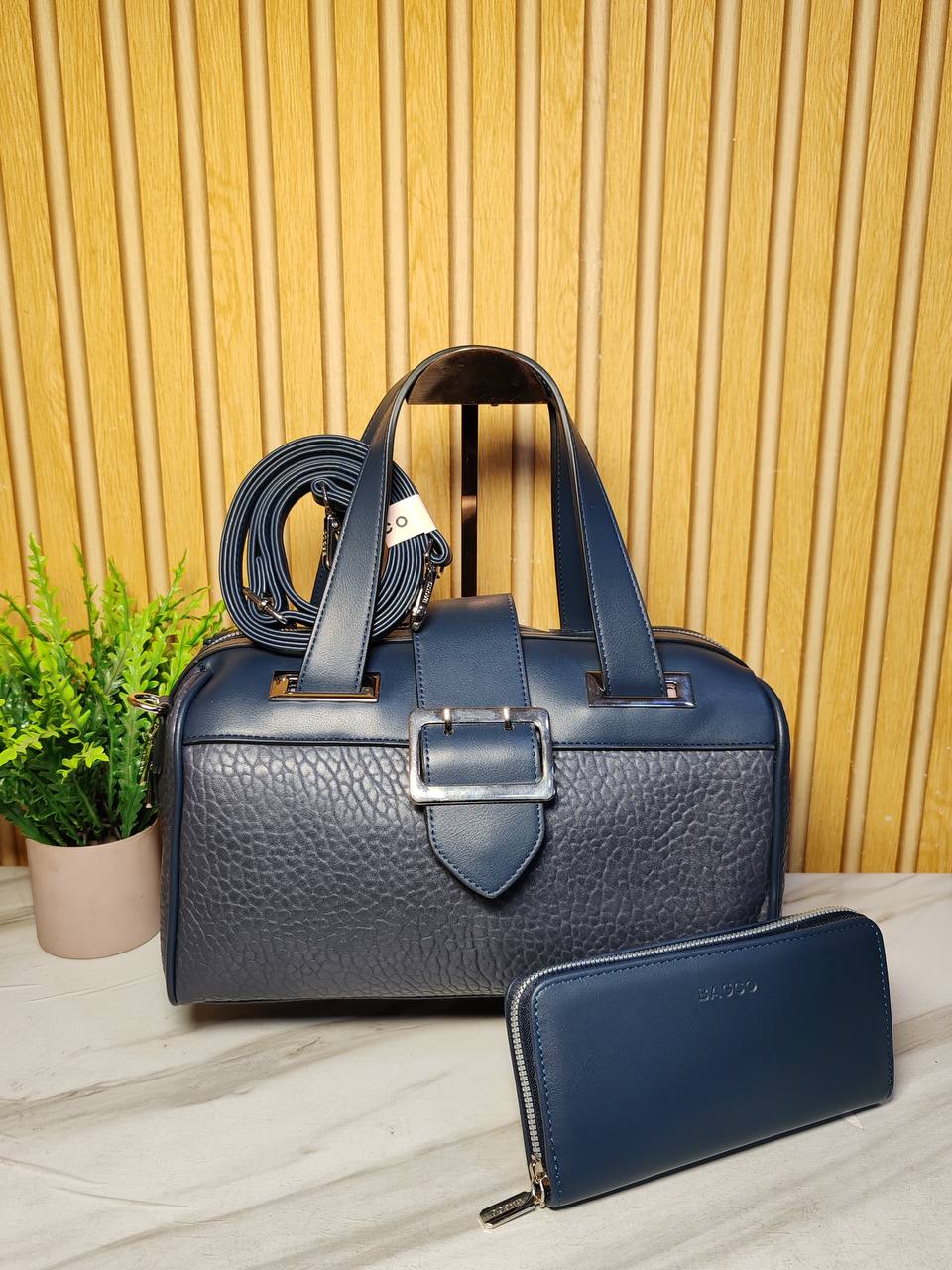 bagco handbag bx012507082n - blue