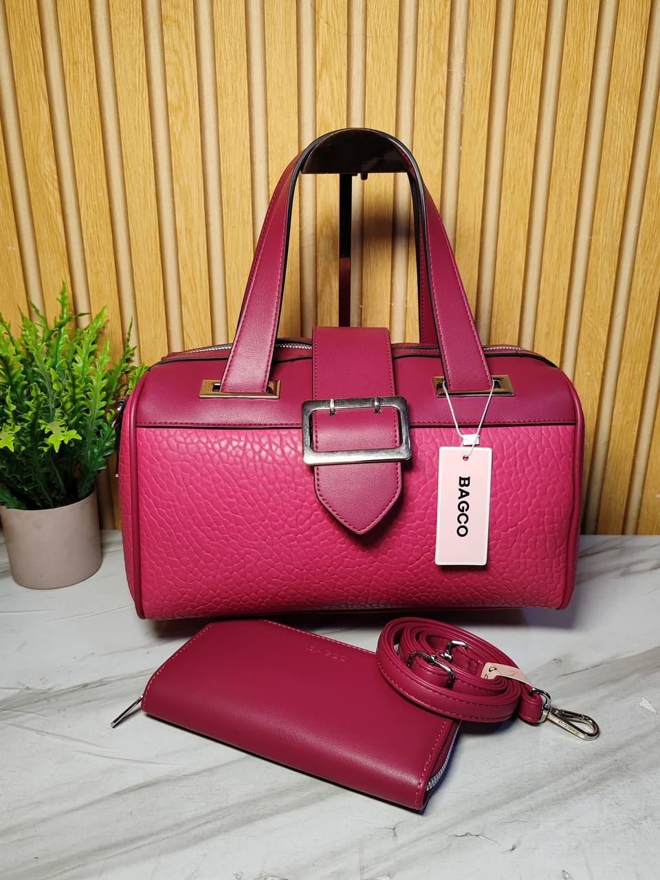 bagco handbag bx012507082n - fuschia