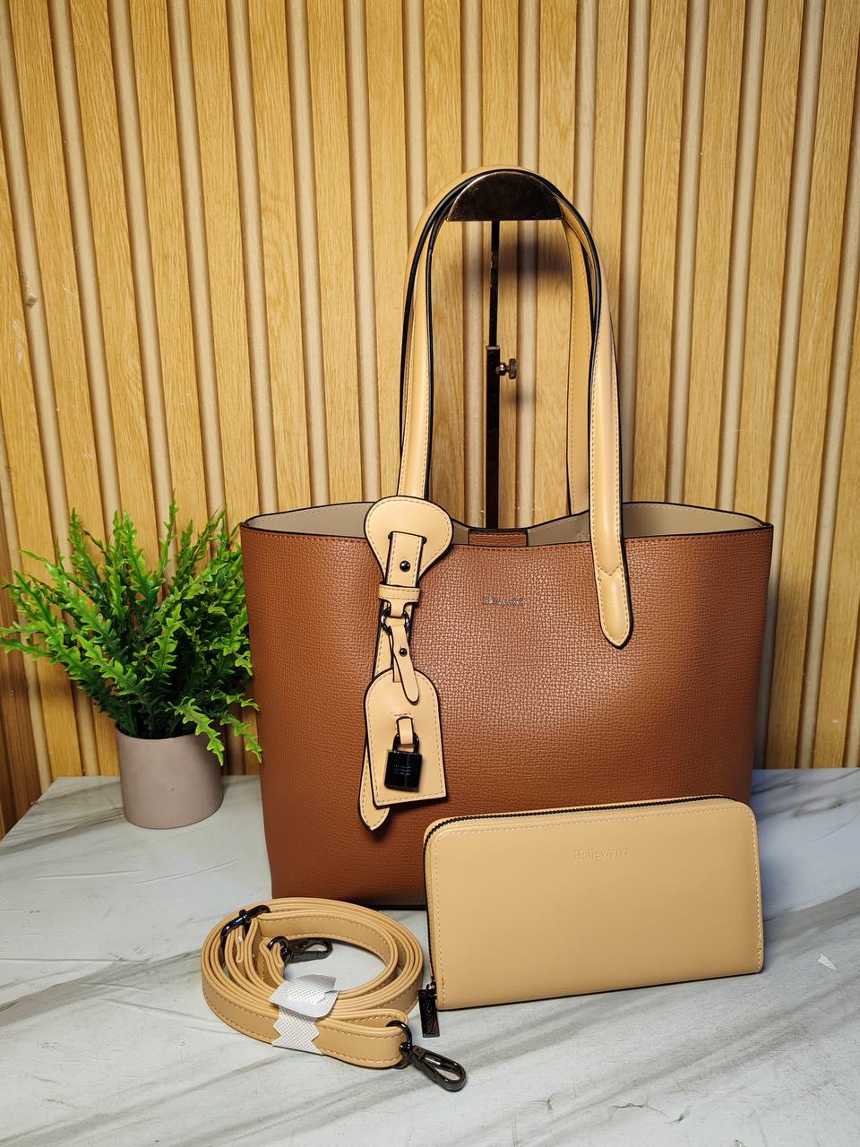 holly vivi handbag 1068 - khaki apricot