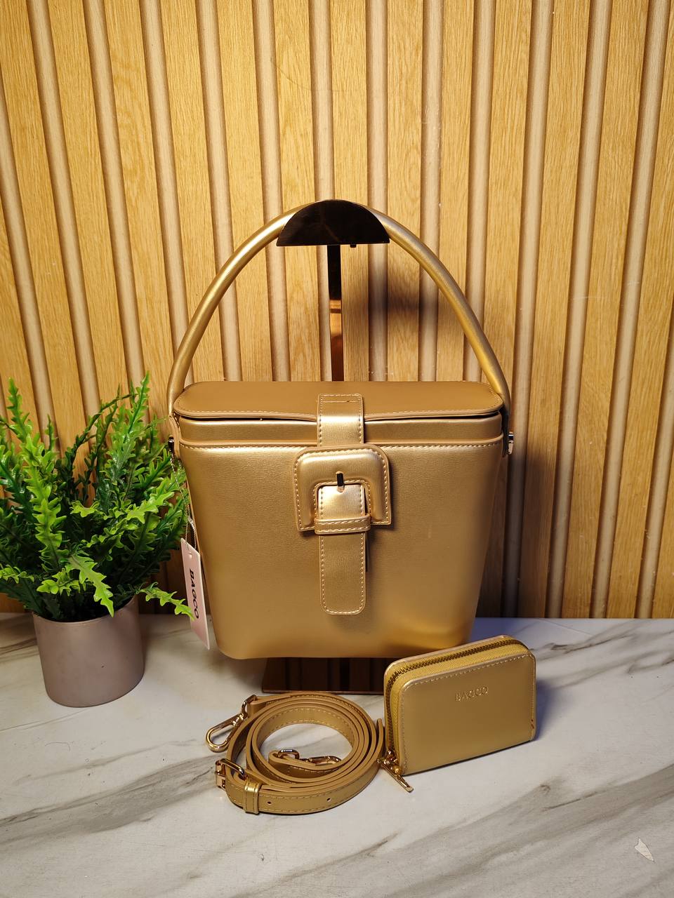 bagco handbag bx012508081 - gold