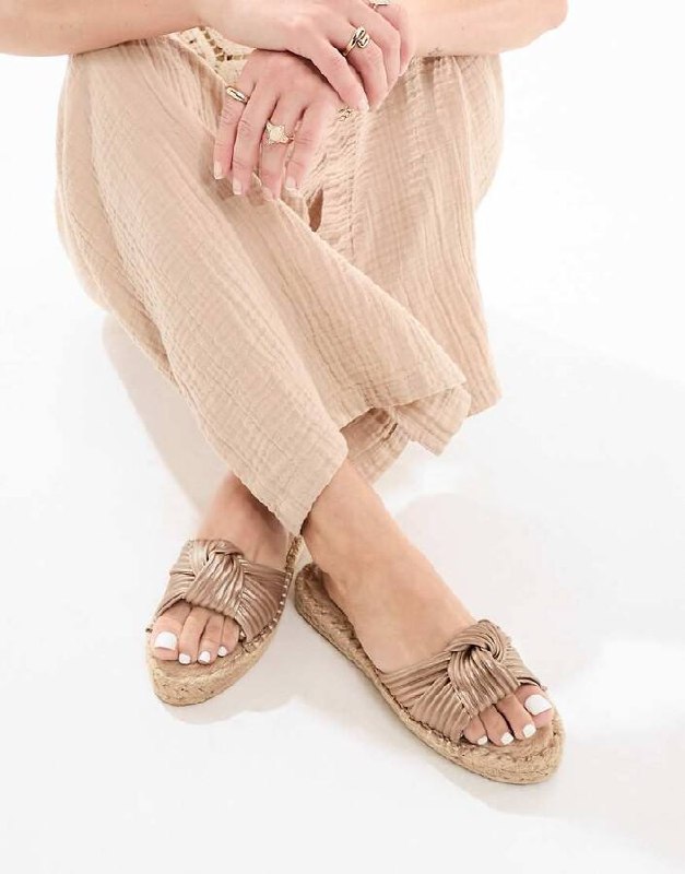 asos slides - gold