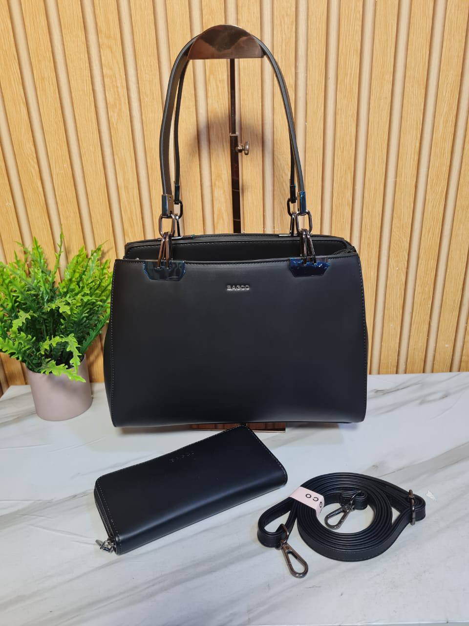 bagco handbag bx012504010 - black