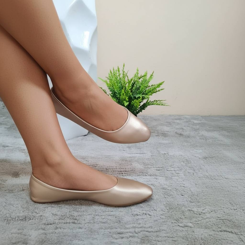 casfelren flat shoe - gold
