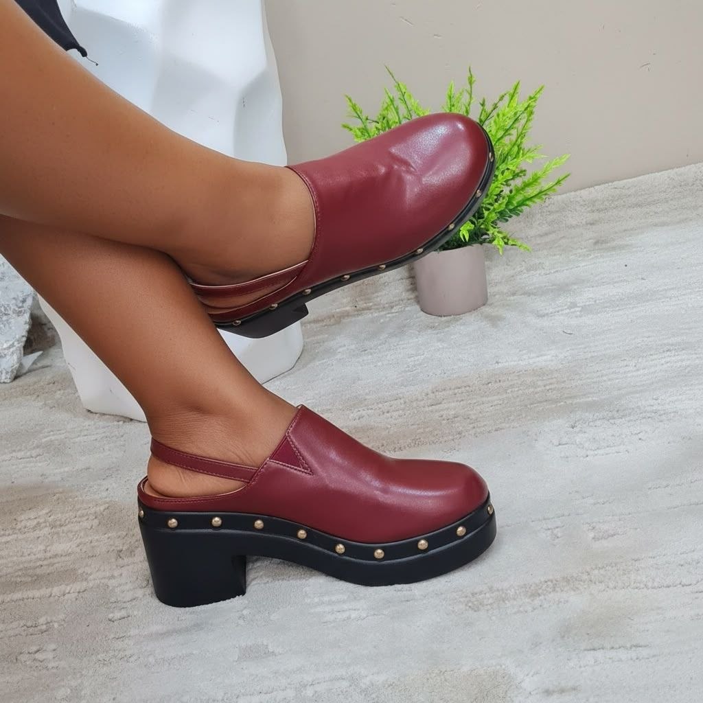 golden kello mules - wine