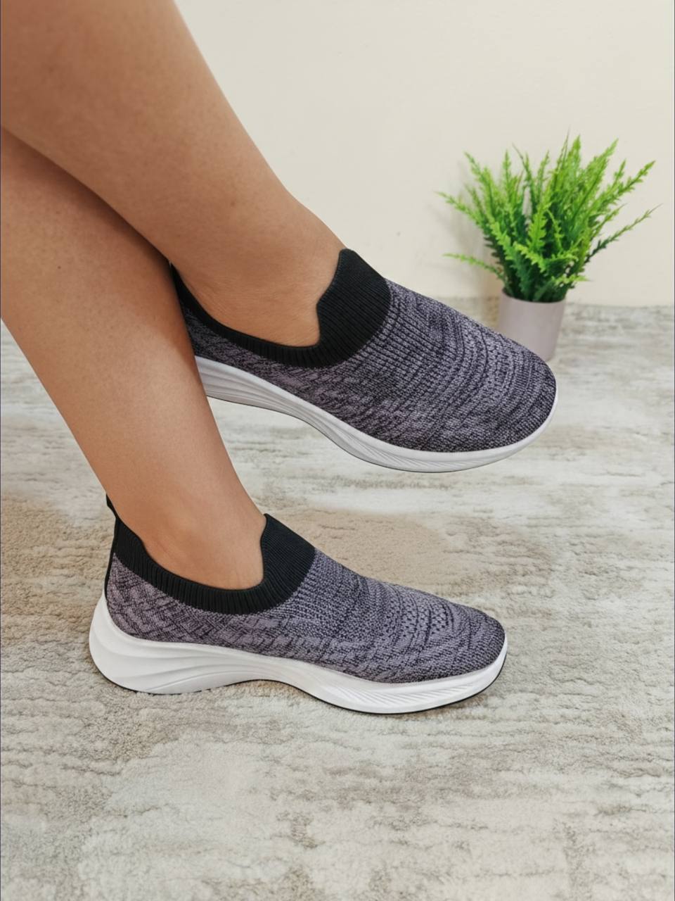 female platform sneakers 26a03 - black