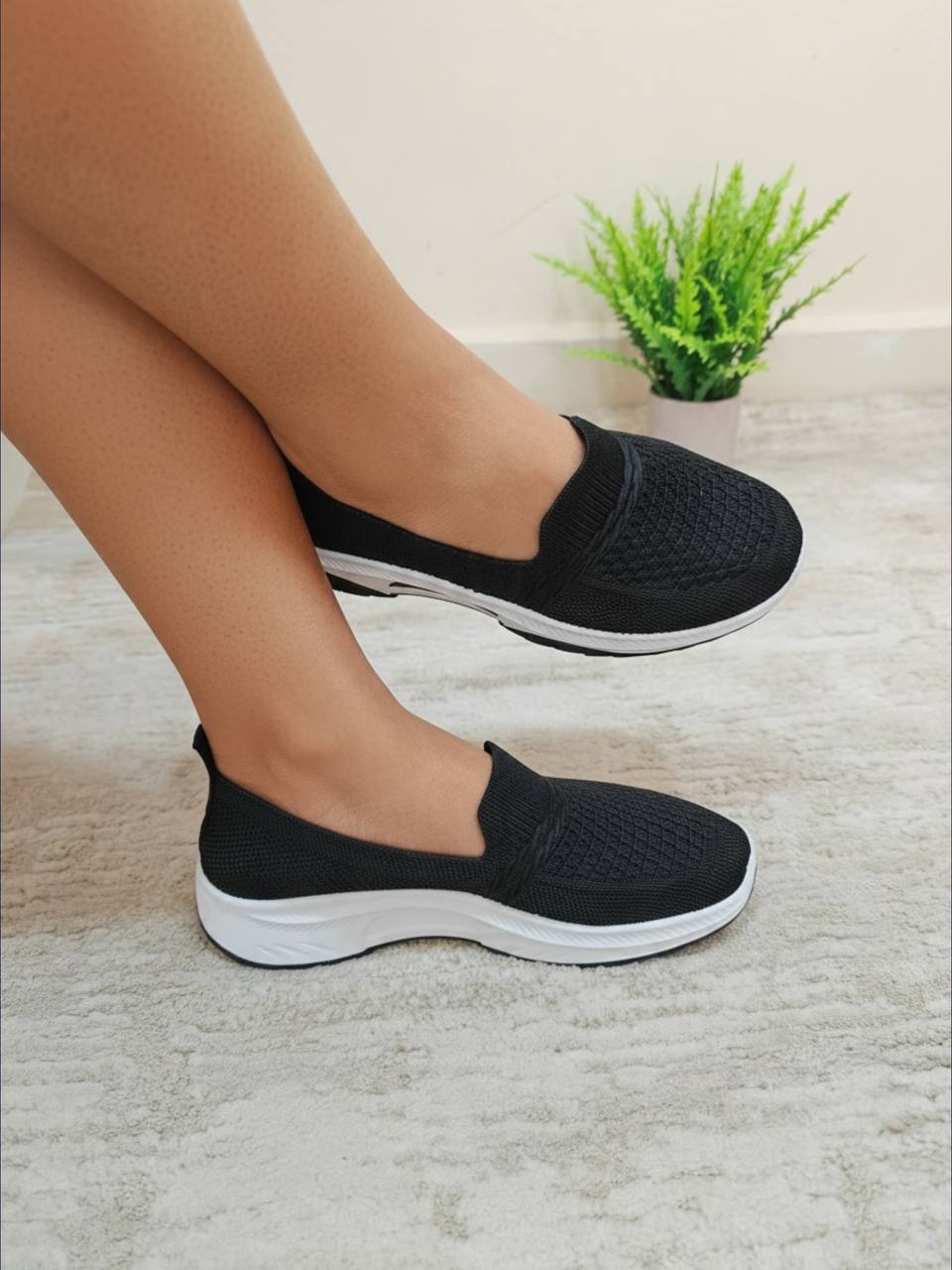 easy breathable sneakers - black