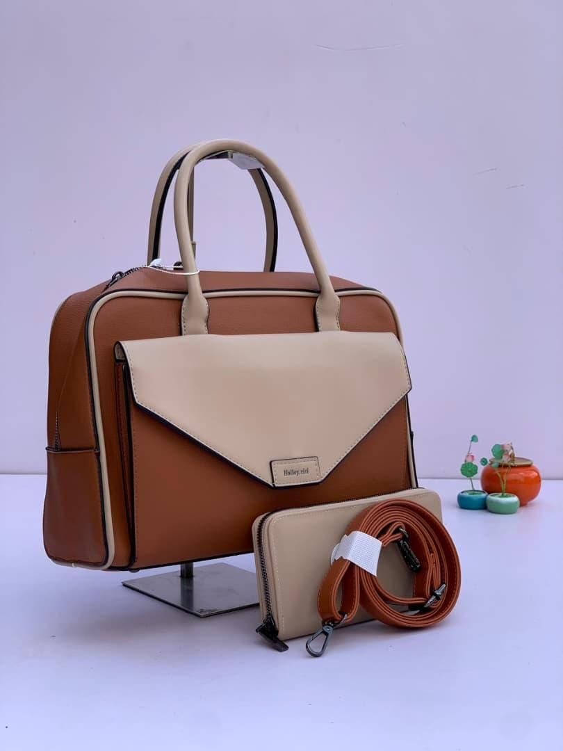 holly vivi handbag 1003 - brown/beige