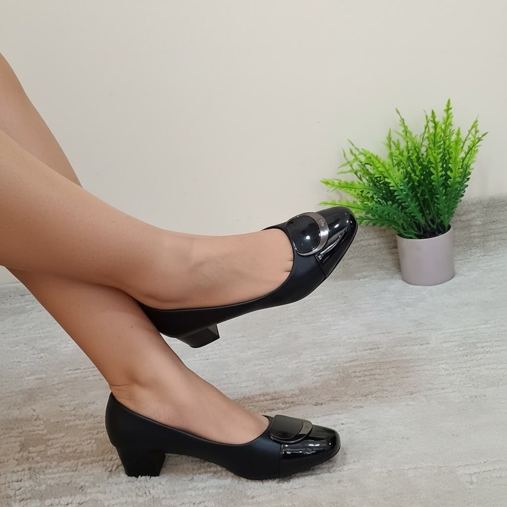 impo 2210-10 office wedge shoe - black