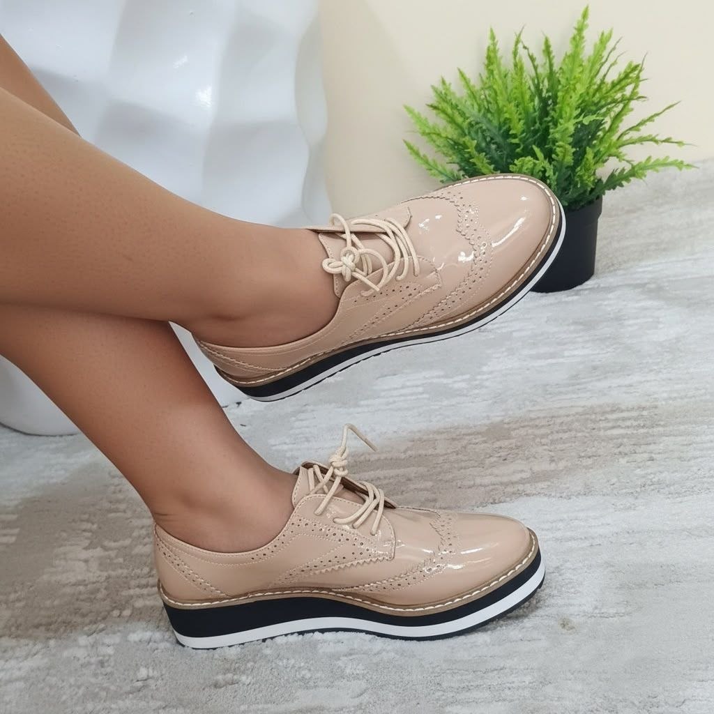 eternal love brogues - nude