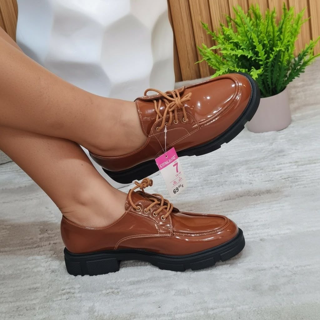 eternal love shoe with lace - brown