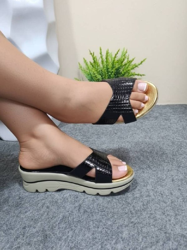 fashion slippers - black
