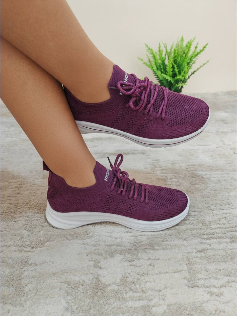 female fashion sneakers - magenta