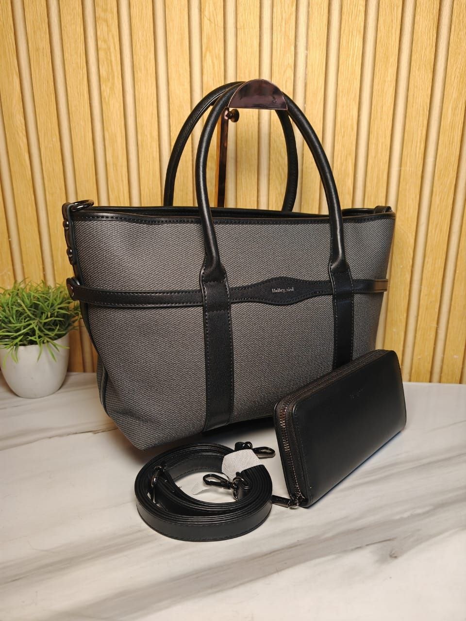holly vivi handbag 1051 - black/grey - Thumbnail 2
