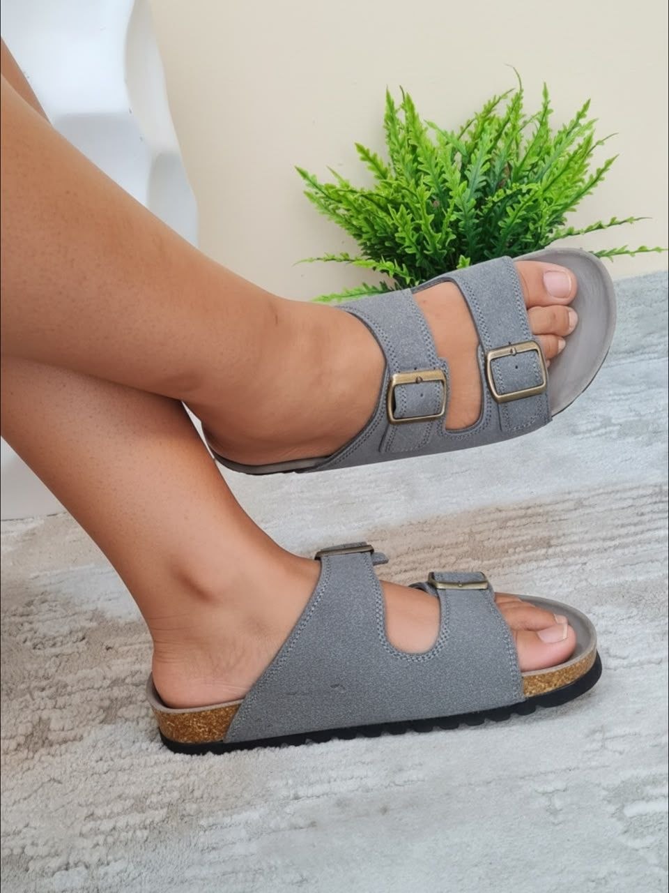 meibalum men slippers (open strap) - grey