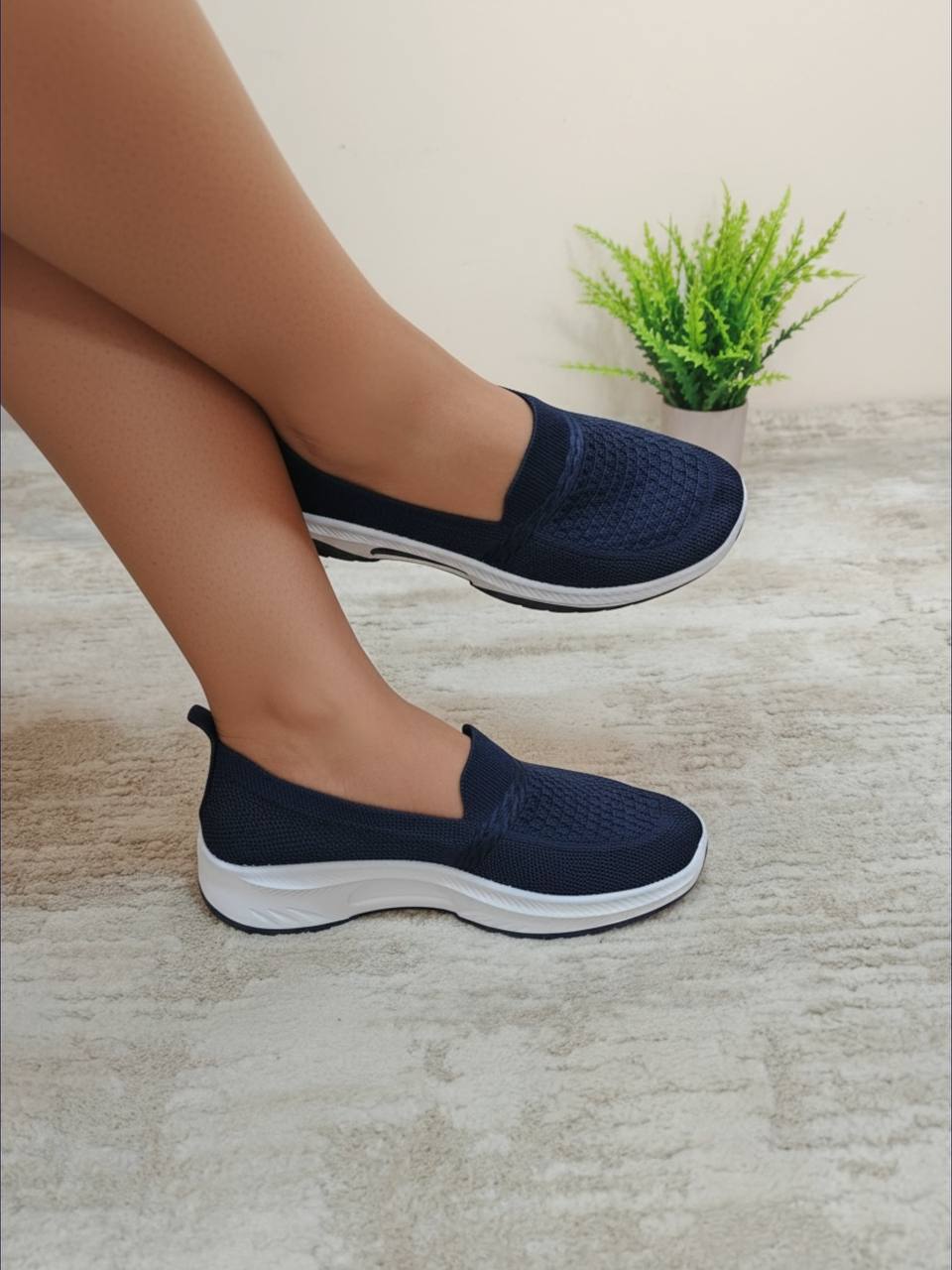 easy breathable sneakers - navy blue