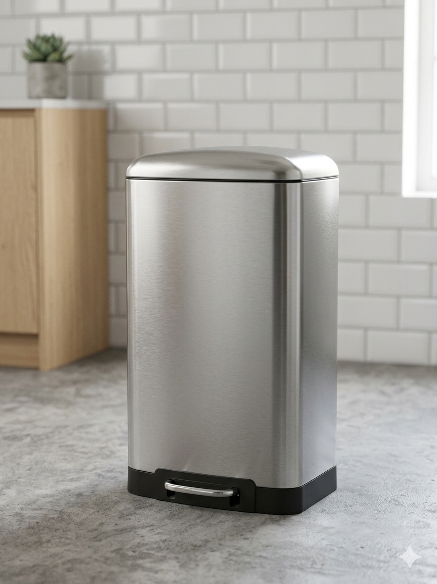 20lt metal trash bin