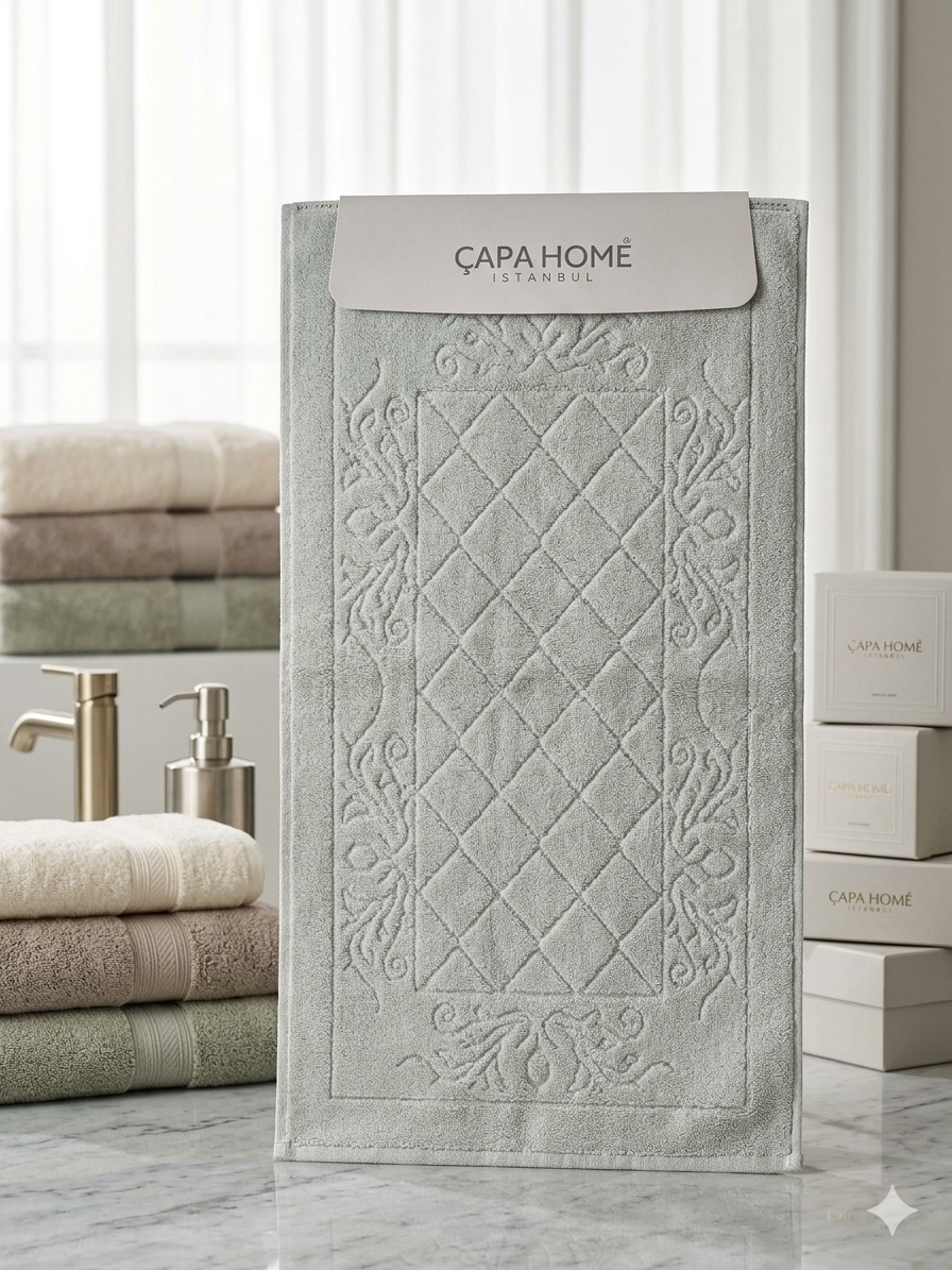 CAPA LIGHT GREY FLORAL MAT