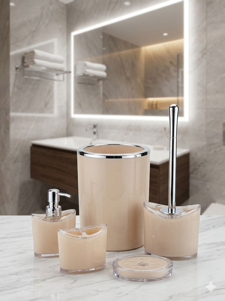 ha 131 5 pcs bathroom set - Thumbnail 3