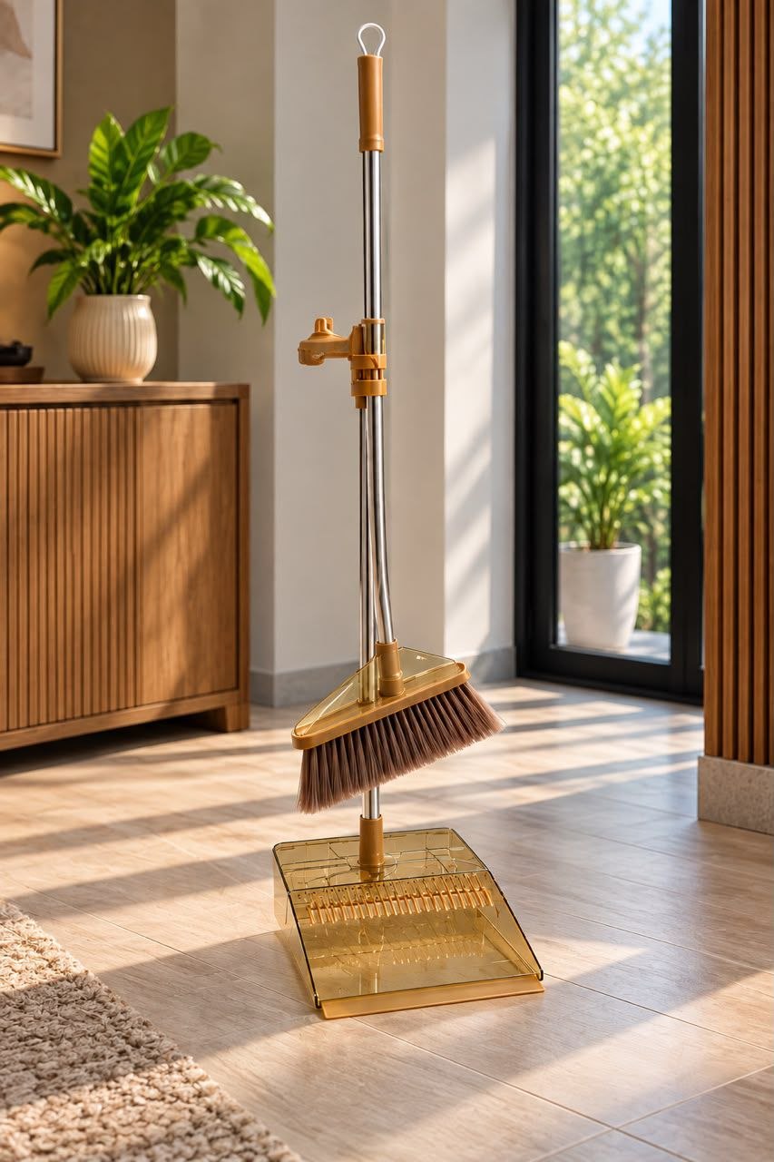 transparent dustpan set - Thumbnail 2