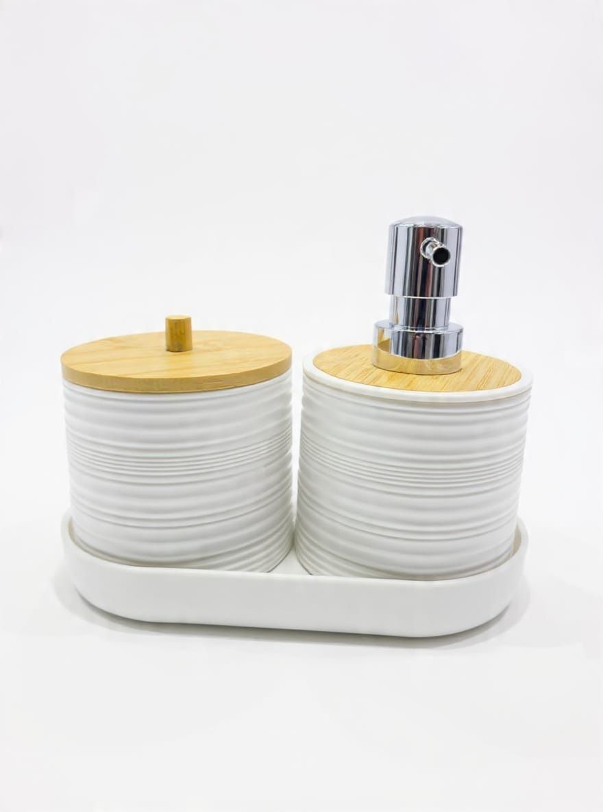 3 pcs wooden mini bathroom set - Thumbnail 2