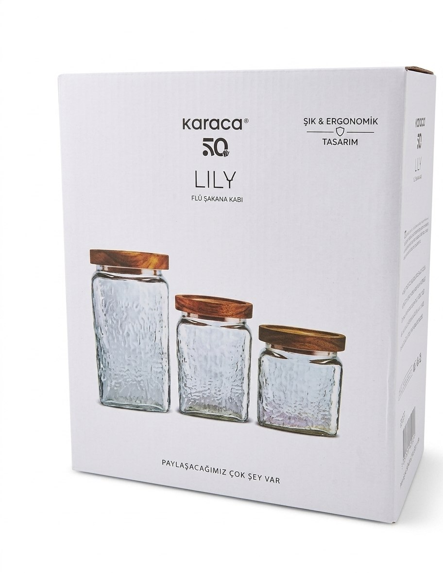 karaca 3 pcs storage container - Thumbnail 2