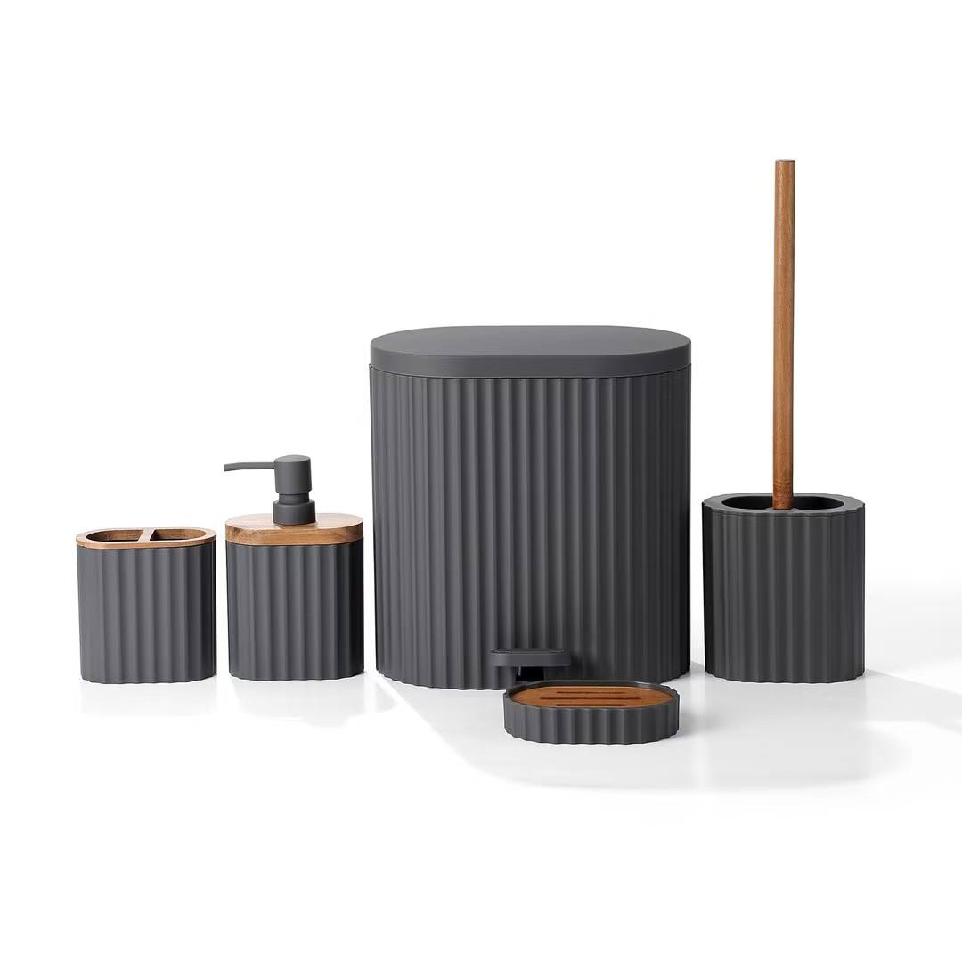 kl 9597 oval straight line bathroom set - Thumbnail 3