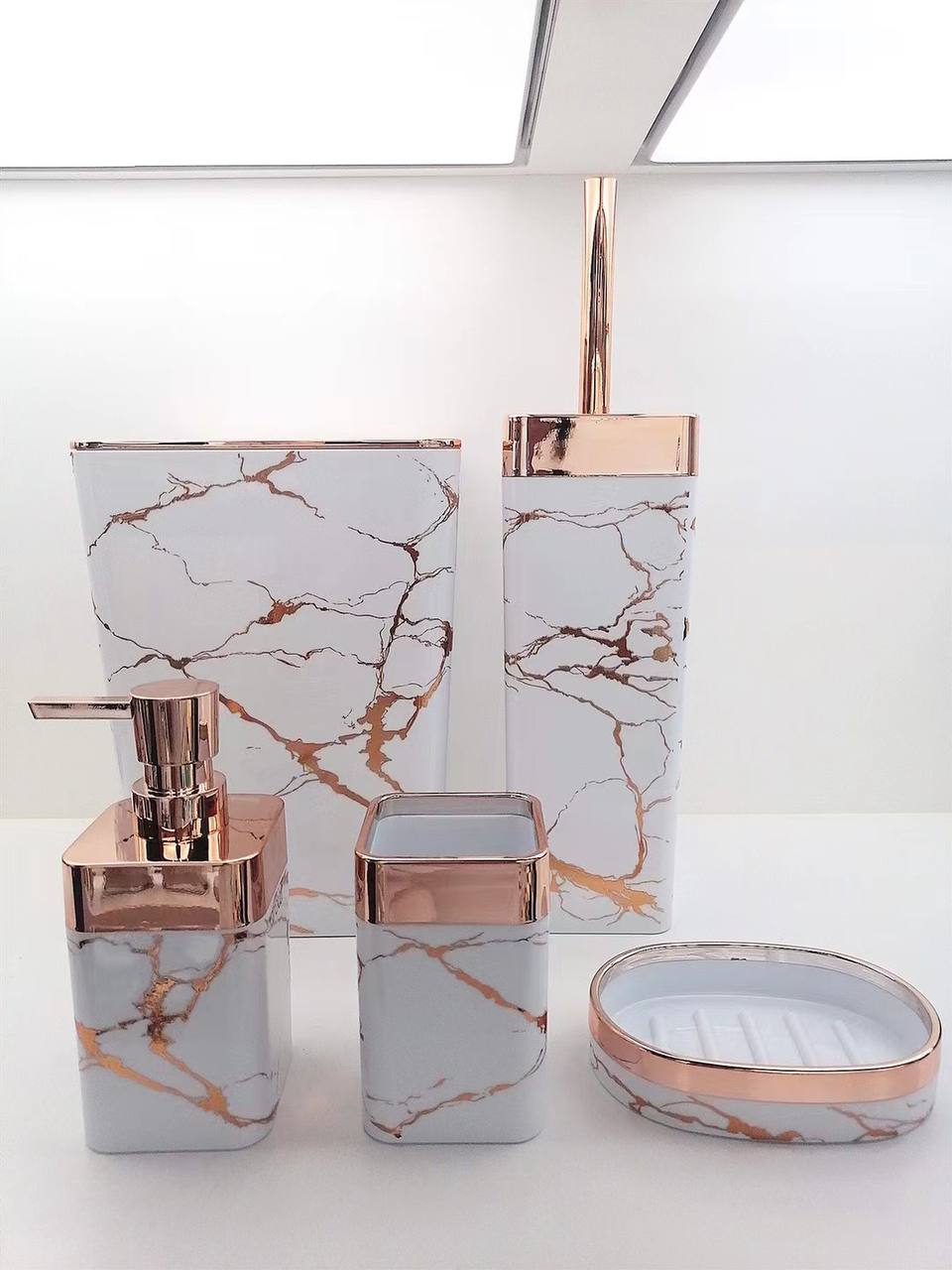 kl 9001 marble like bathroom set