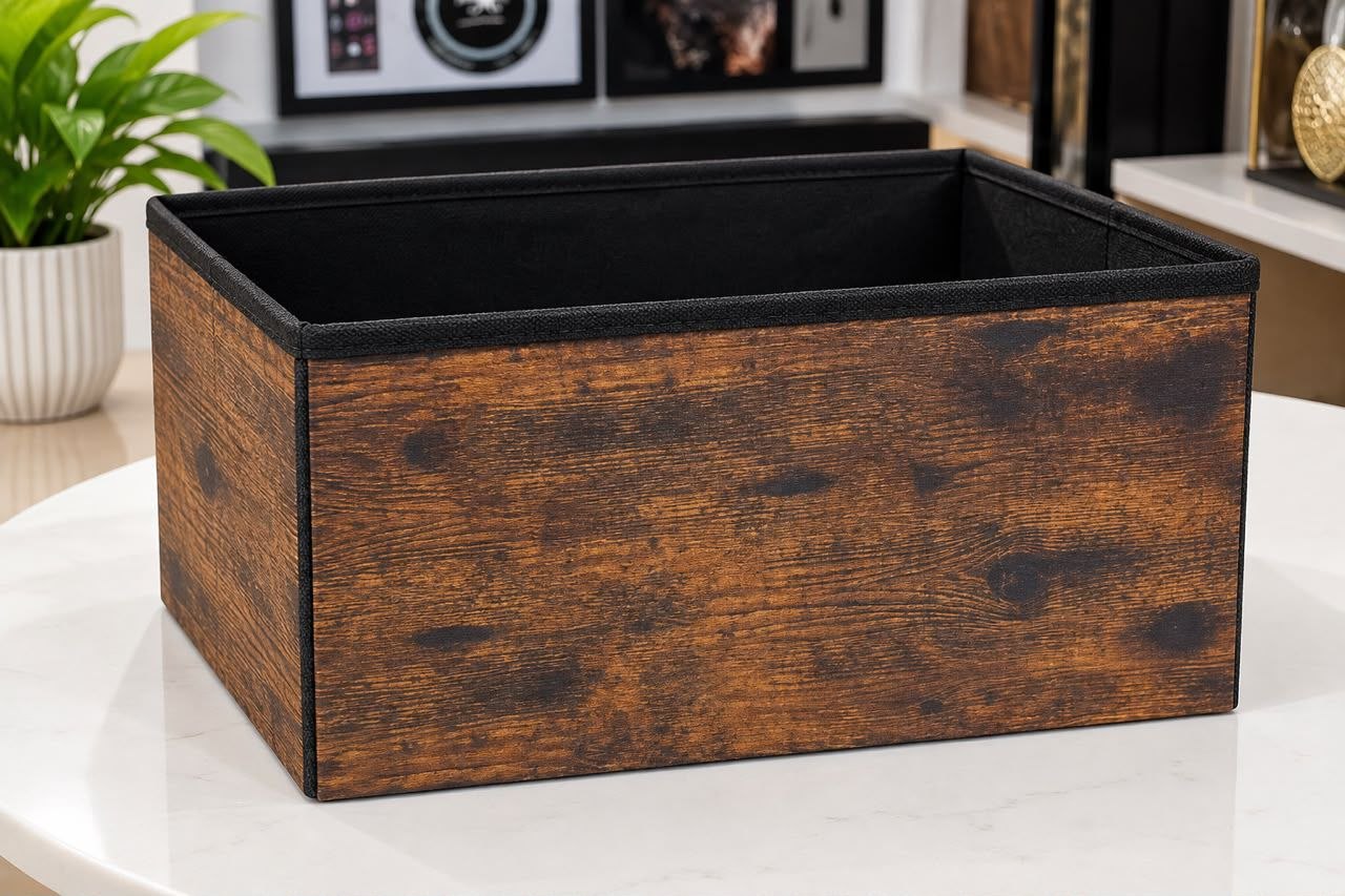 woodlike fabric hamper