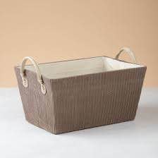 brown velvet hamper 