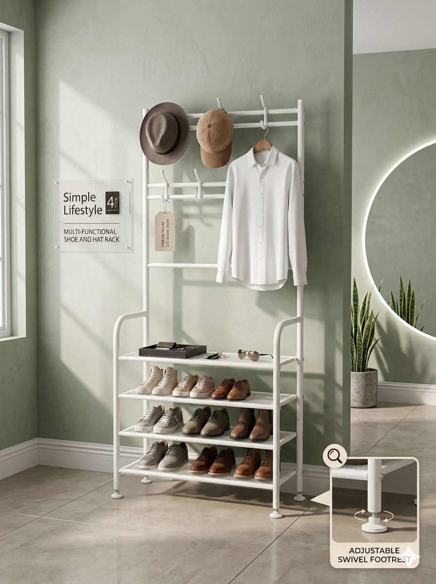 4 tier - white