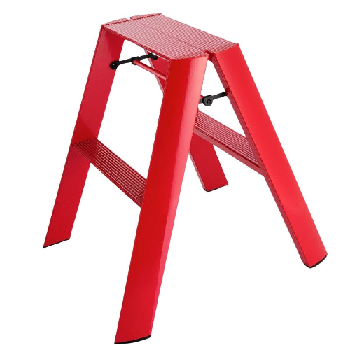 2 step sturdy red ladder