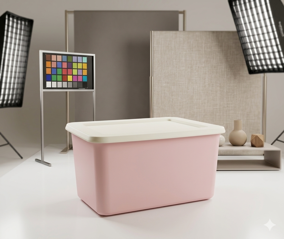 pink plastic organizer