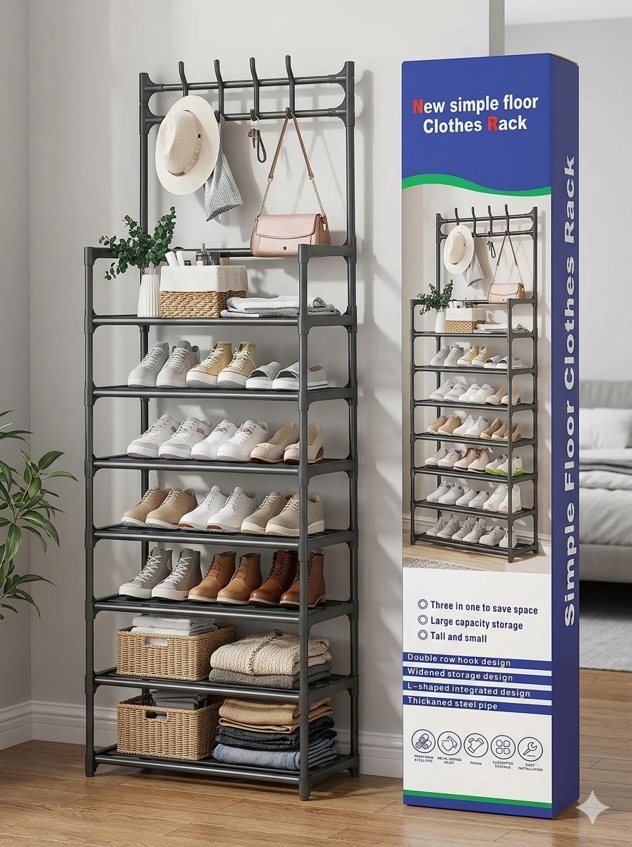 new simple floor shoe rack