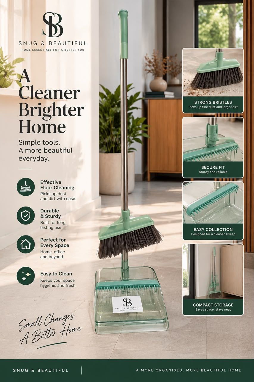 transparent dustpan set - Thumbnail 3